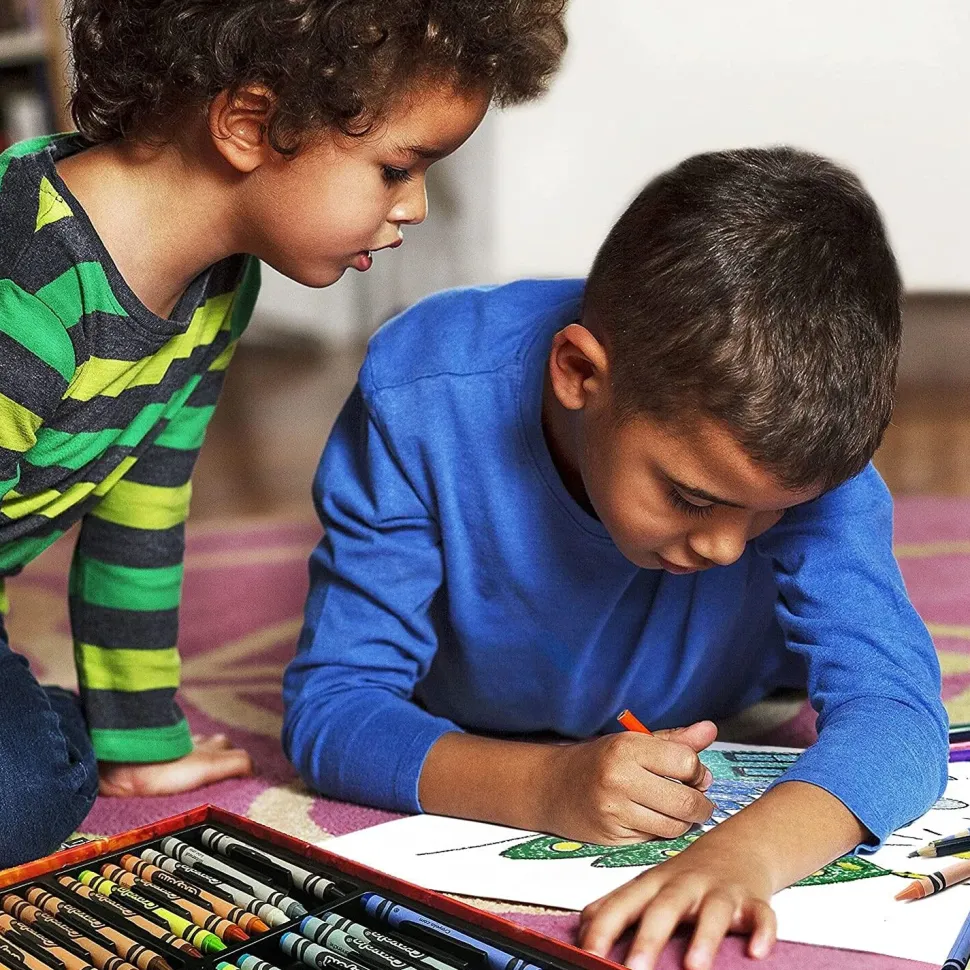 Crayola Valigetta Colori Arcobaleno Kit Creativo Con 140 Pezzi Assortiti, Eta Consigliata: 5-10 Anni