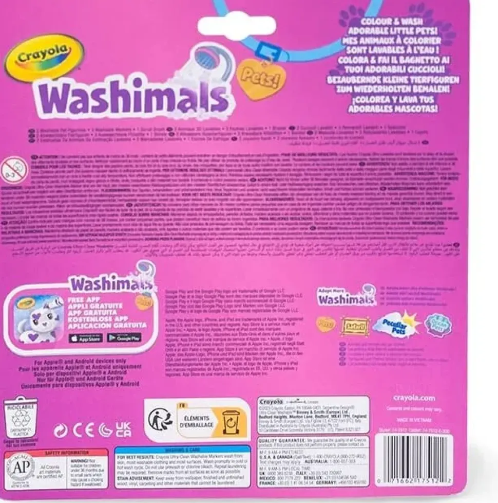Crayola Washimals Cane E Gatto, Set Ricarica , Gioco E Regalo Per Bambini, Da 3 Anni, 74-7512