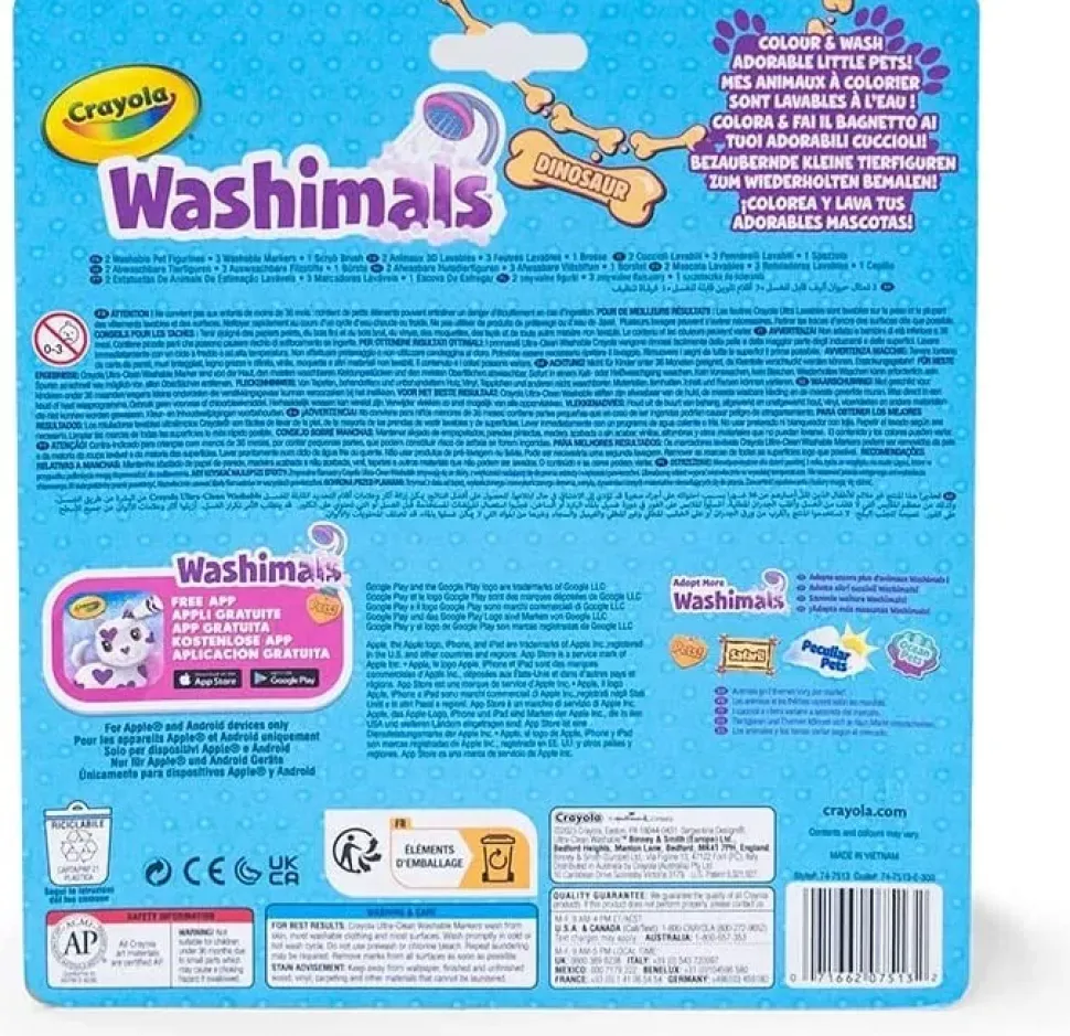 Crayola Washimals Dinosauri, Set Ricarica , Gioco E Regalo Per Bambini, Da 3 Anni, 74-7513