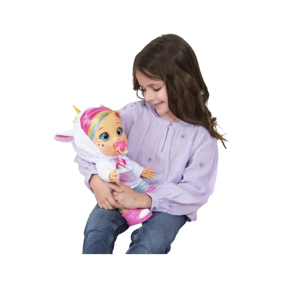 Cry Babies First Emotions Dreamy Bambola Interattiva Con Circa 70 Espressioni Realistiche: Piange, Mangia, Dorme, Ride Come Un Bebe Vero; Ha 4 Accessori E Indossa Vestitini Veri