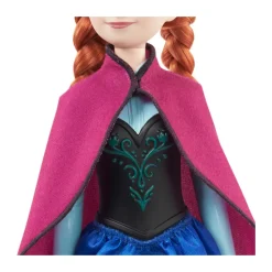 Disney Frozen Anna, Bambola Con Abito Elegante E Accessori Ispirati Al Film Dsney Frozen 1, Giocattolo Per Bambini, 3+ Anni, Hlw49