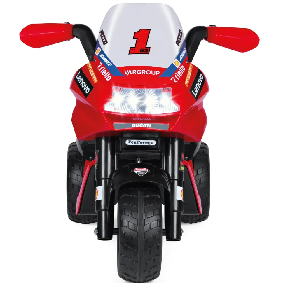 Divertimento In Pole Position Con La Moto Elettrica Ducati Con Luci E Suoni Peg Perego