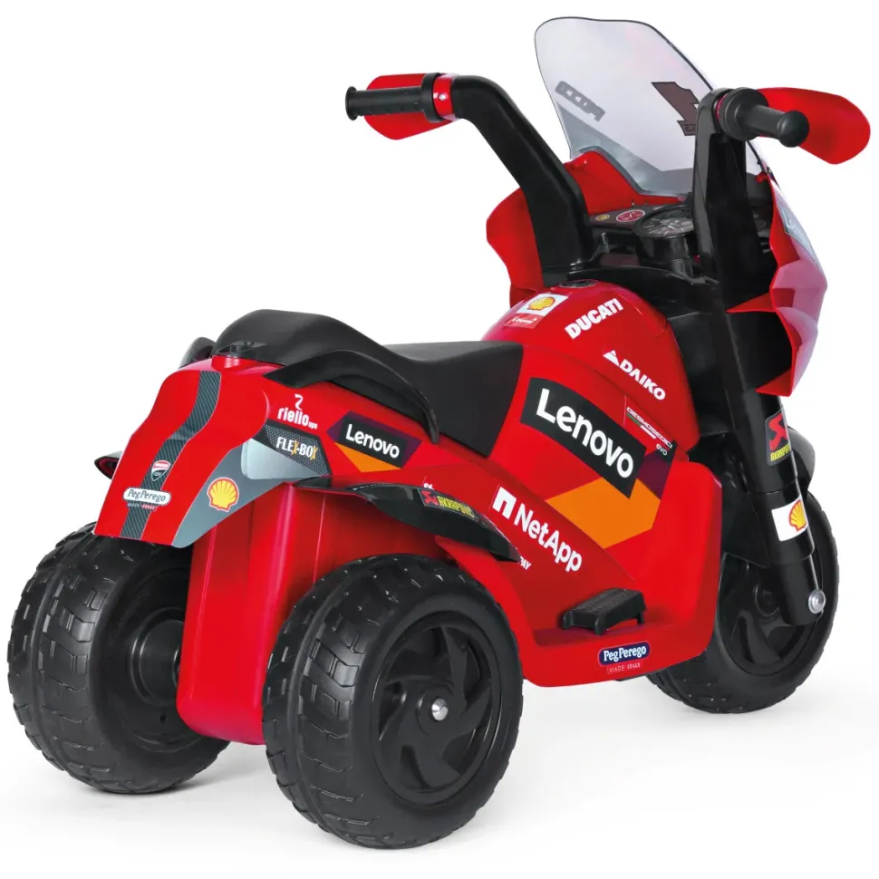 Divertimento In Pole Position Con La Moto Elettrica Ducati Con Luci E Suoni Peg Perego