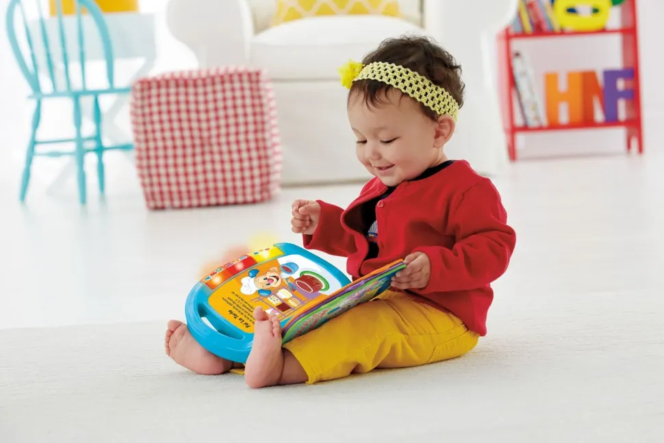 Fisher Price- Libro Delle Canzoncine Ridi E Impara, Imparare Parole, Lettere E Numeri, Bambini Dai 6 Mesi