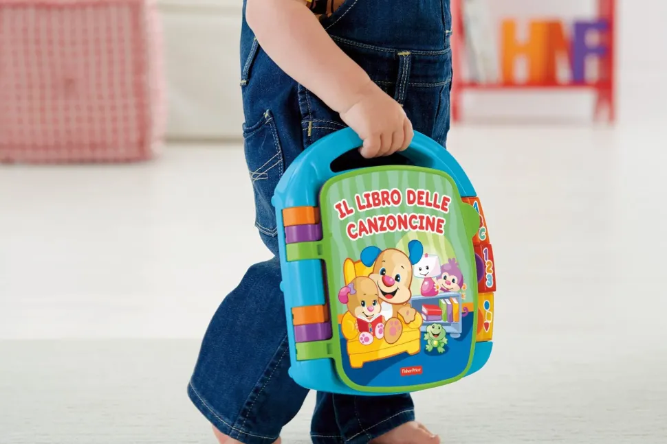 Fisher Price- Libro Delle Canzoncine Ridi E Impara, Imparare Parole, Lettere E Numeri, Bambini Dai 6 Mesi