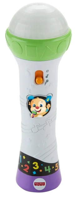 Fisher Price Microfono Baby Rock, Giocattolo Per Imparare Cantando Con 2 Modalita Di Gioco, Bambini 18 + Mesi, Multicolore