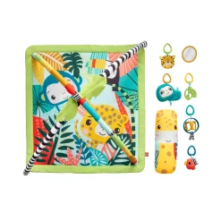Fisher-Price Palestrina Sensoriale Cuccioli Della Natura 3-In-1, Tappetino Per Giocare Dalla Nascita Fino Ai Primi Passi Con 5 Giochi Sensoriali, Luci, Suoni, Giocattolo, 0+ Anni, Hjw08