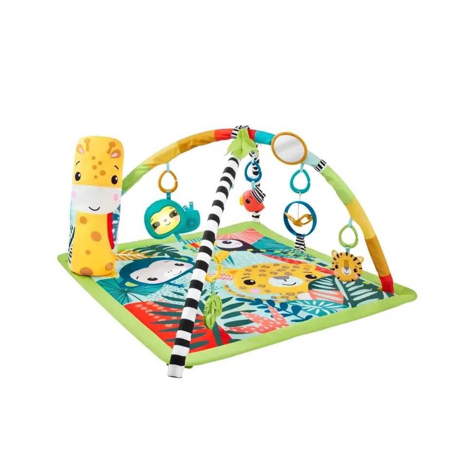 Fisher-Price Palestrina Sensoriale Cuccioli Della Natura 3-In-1, Tappetino Per Giocare Dalla Nascita Fino Ai Primi Passi Con 5 Giochi Sensoriali, Luci, Suoni, Giocattolo, 0+ Anni, Hjw08