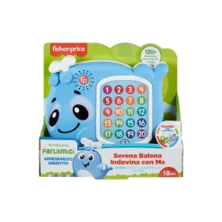 Fisher-Price Parlamici Serena Balena Indovina Con Me, Versione Italiana, Giocattolo Interattivo Musicale Con Luci E Movimenti Per L'Apprendimento, 18+ Mesi, Hrb79