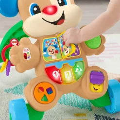 Fisher-Price Ridi & Impara Cagnolino Primi Passi Edizione Multilingue, Giocattolo Musicale Per Camminare; Per Neonati E Bambini Piccoli Da 6 A 36 Mesi