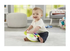 Fisher-Price Ridi & Impara Pianoforte Di Cagnolino Edizione Multilingue, Pianoforte Giocattolo Portatile Con Contenuti Educativi Per Bambini Dai 6 Ai 36 Mesi