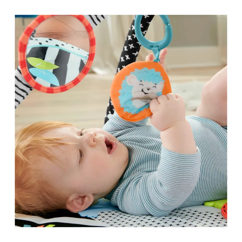 Fisher-Price-Palestrina Luci E Suoni Degli Amici Animali 3 In 1, Tappetino Attivita Per Il Gioco A Pancia In Su O Distesi Sul Pancino, Giocattolo Per Neonati 0+ Mesi, Hbp41