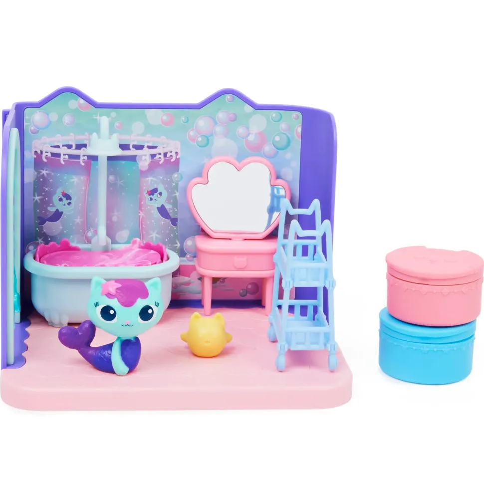 Gabby'S Dollhouse, La Sala Da Bagno Di Siregatta, Mini Playset Stanze Della Casa, Giochi Per Bambini Dai 3 Anni In Su