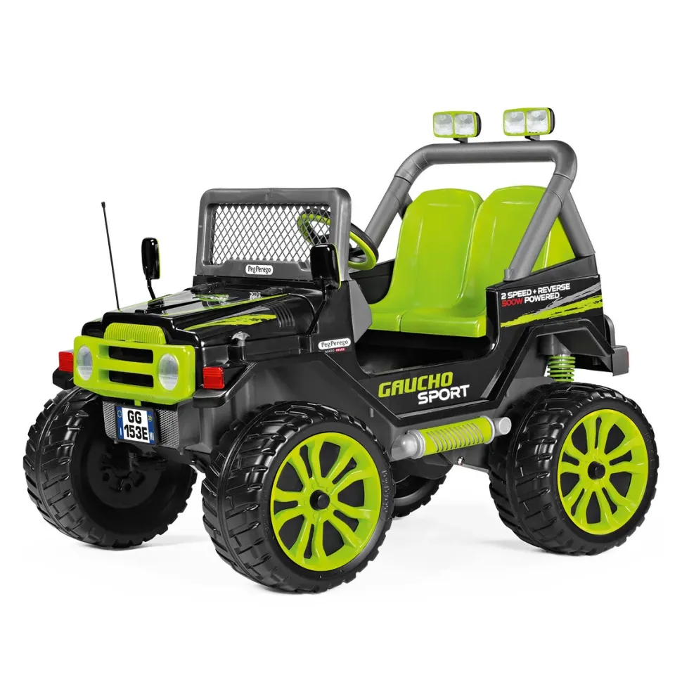 Gaucho Sport. Divertimento Esagerato Anche Sullo Sterrato! Fuoristrada Elettrico Per Bambini A 2 Posti. Dai 3 Anni, 12 V Peg Perego
