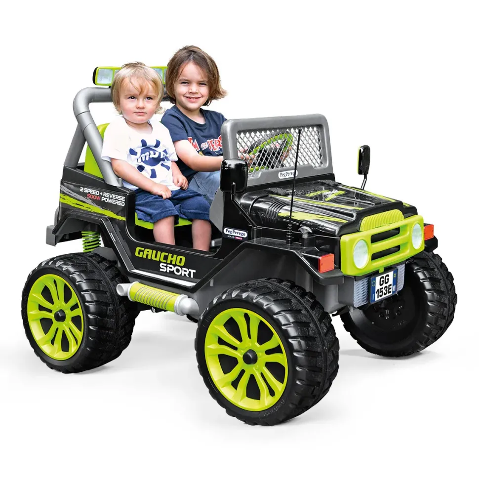 Gaucho Sport. Divertimento Esagerato Anche Sullo Sterrato! Fuoristrada Elettrico Per Bambini A 2 Posti. Dai 3 Anni, 12 V Peg Perego