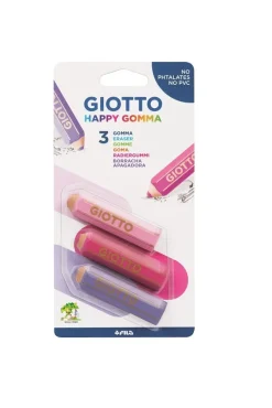 Giotto Happy Gomma Confezione 3 Gomme A Forma Di Matita Giotto