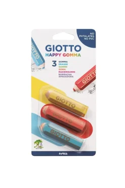 Giotto Happy Gomma Confezione 3 Gomme A Forma Di Matita Giotto