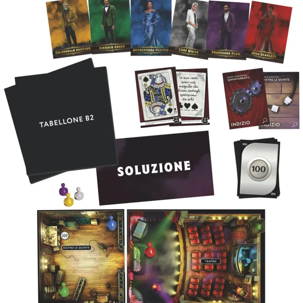 Hasbro Gaming Cluedo Escape Il Club Dell'Illusionista, Gioco Di Mistero In Versione Escape Room