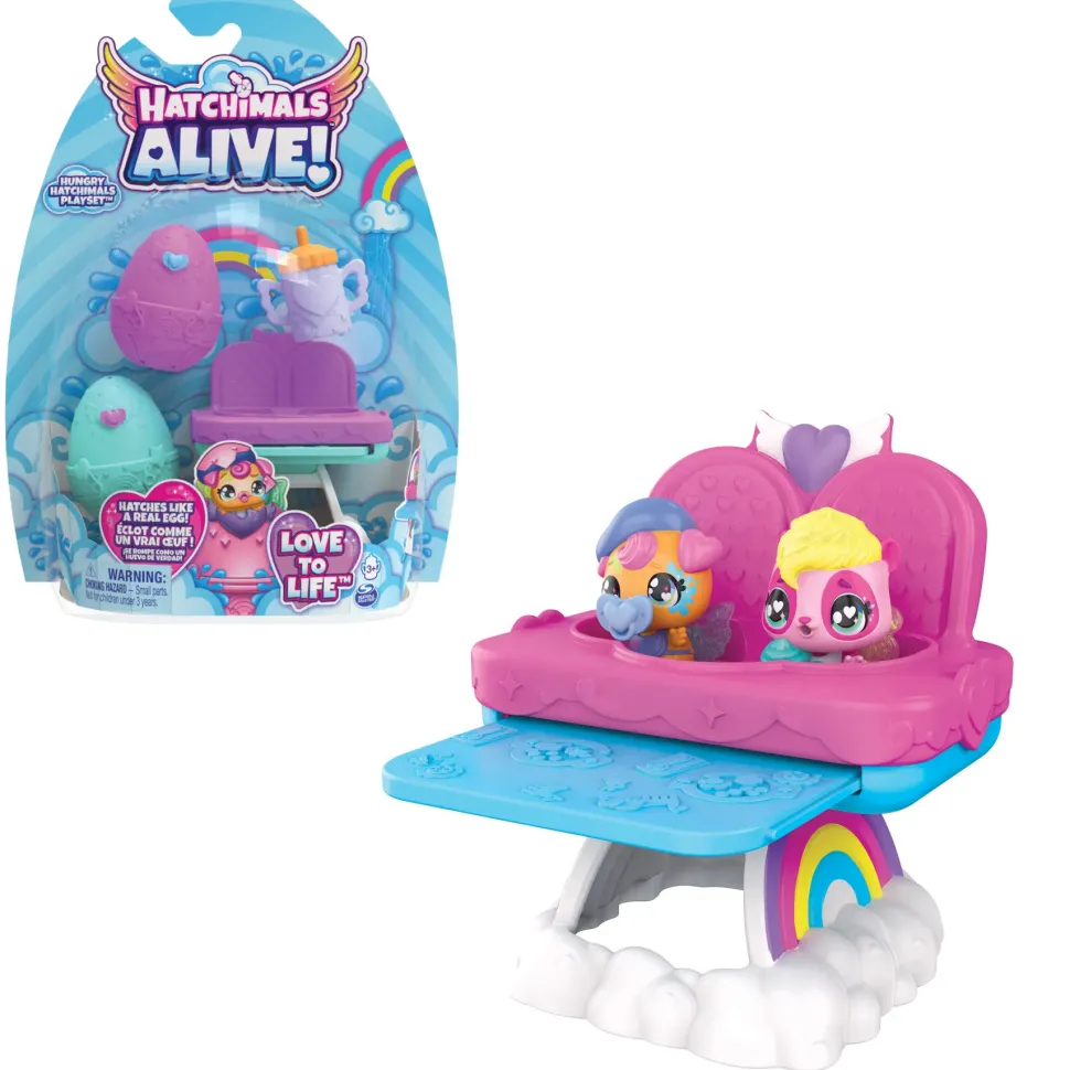 Hatchimals Alive, Confezione Con Due Uova Che Si Schiudono Con L'Acqua E Seggiolone, Giocattoli Per Bambine E Bambini Dai 3 Anni In Su
