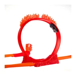Hot Wheels Box Track Builder Con 1 Veicolo Hot Wheels Incluso, Confezione Modulabile Con E Accessori A Tema Fuoco Inclusi, Giocattolo Per Bambini, 4+ Anni, Hmc04