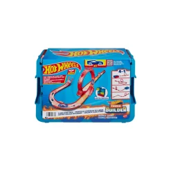 Hot Wheels Box Track Builder Con 1 Veicolo Hot Wheels Incluso, Confezione Modulabile Con E Accessori A Tema Fuoco Inclusi, Giocattolo Per Bambini, 4+ Anni, Hmc04