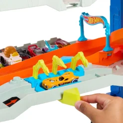 Hot Wheels City Mega Garage Playset Con 2 Macchinine Die-Cast, Box Per Riporre Oltre 50 Macchinine