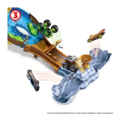 Hot Wheels Monster Trucks Torneo Dei Titani Playset Con Monster Truck Bigfoot E Gunkster Per Sfide Testa A Testa, Giocattolo Per Bambini Dai 4 Anni In Su