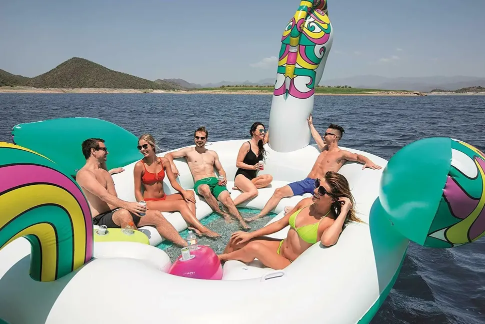 Isola Gonfiabile Unicorno Gigante Per 6 Persone Bestway® (5.90 M)
