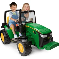 John Deere Peg Perego Dual Force Il Trattore Elettrico A 2 Posti Super Potente