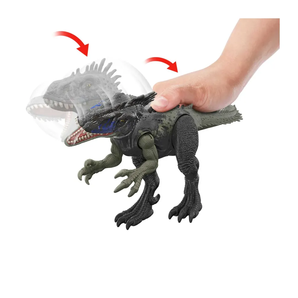 Jurassic World Ruggito Selvaggio, Driptosauro, Con Suoni E Mosse D'Attacco, Dimensioni Medie, Snodato E Con Gioco Digitale , Giocattolo Per Bambini, 4+ Anni, Hlp15
