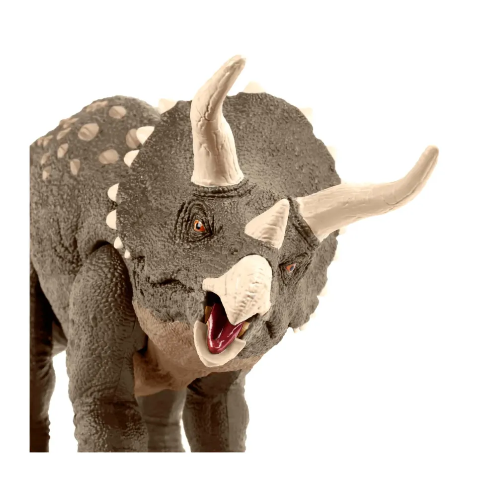 Jurassic World Triceratopo Protettore Dell'Habitat, Dinosauro Lungo 43+ Cm Difensore Del Deserto, Realizzato Per Il 60% In Plastica Riciclata, 4+ Anni, Hpp88