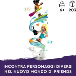 Lego Friends 41752 Idrovolante Di Salvataggio, Aereo Giocattolo Soccorso Animali Con Balena E Mini Bamboline Per Bambini 6+