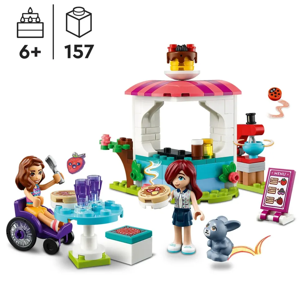 Lego Friends 41753 Negozio Di Pancake, Giochi Creativi Per Bambini E Bambine 6+ Anni Con Mini Bamboline E Coniglio Giocattolo