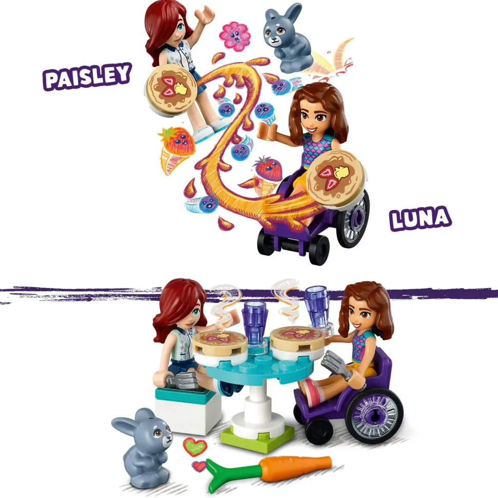 Lego Friends 41753 Negozio Di Pancake, Giochi Creativi Per Bambini E Bambine 6+ Anni Con Mini Bamboline E Coniglio Giocattolo