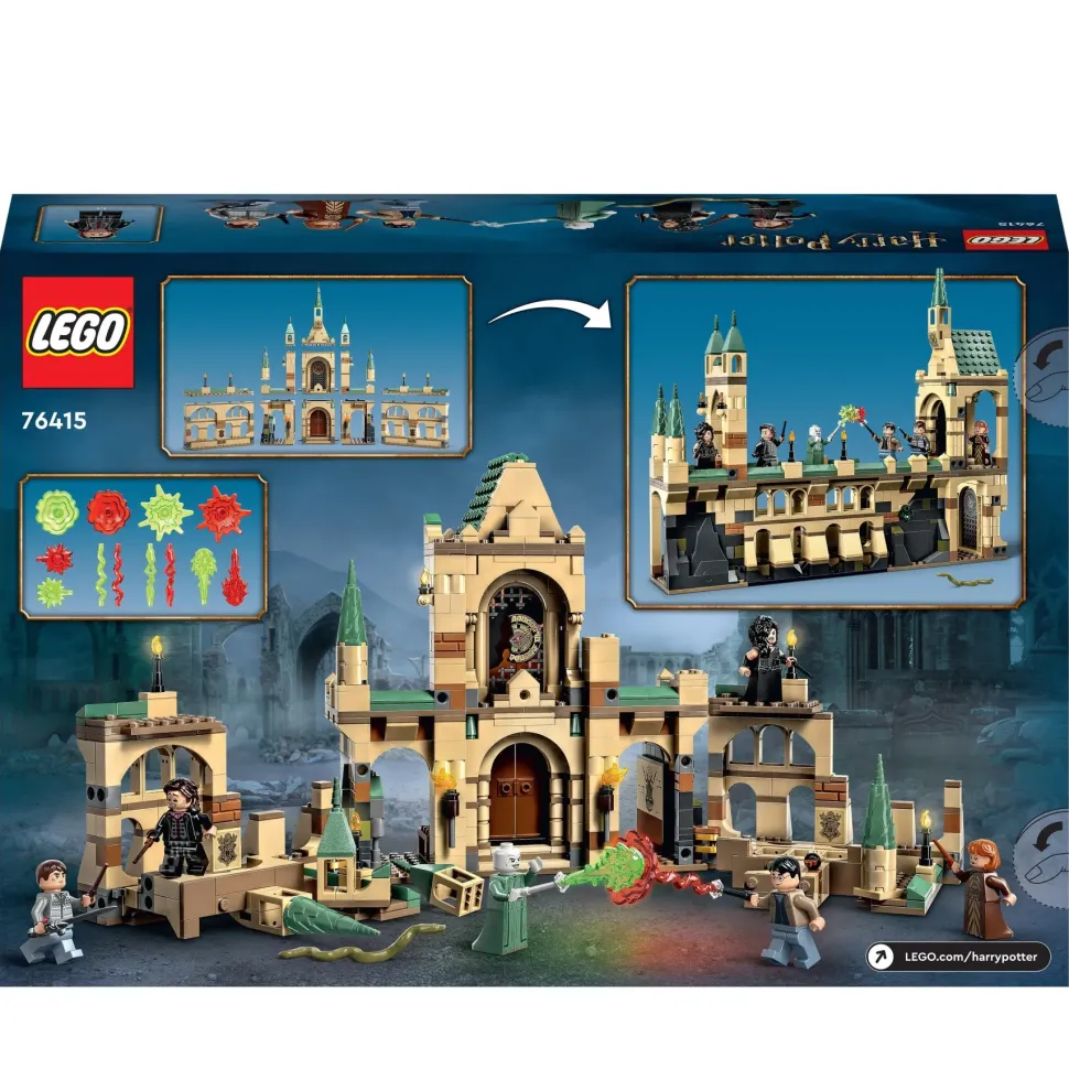 Lego Harry Potter 76415 La Battaglia Di Hogwarts, Castello Giocattolo Con Minifigure Di Bellatrix Lestrange E Voldemort
