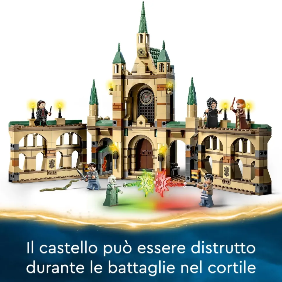 Lego Harry Potter 76415 La Battaglia Di Hogwarts, Castello Giocattolo Con Minifigure Di Bellatrix Lestrange E Voldemort