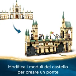 Lego Harry Potter 76415 La Battaglia Di Hogwarts, Castello Giocattolo Con Minifigure Di Bellatrix Lestrange E Voldemort