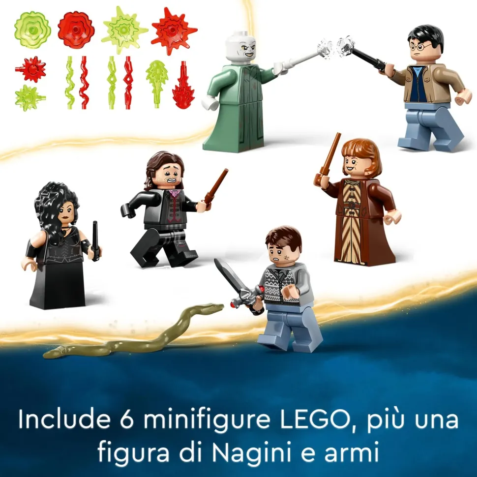 Lego Harry Potter 76415 La Battaglia Di Hogwarts, Castello Giocattolo Con Minifigure Di Bellatrix Lestrange E Voldemort