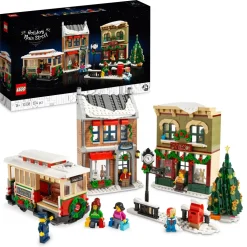 Lego Icons 10308 Festivita Nella Strada Principale, Modellino Da Costruire Di Villaggio Con Decorazioni Natalizie, Idea Regalo