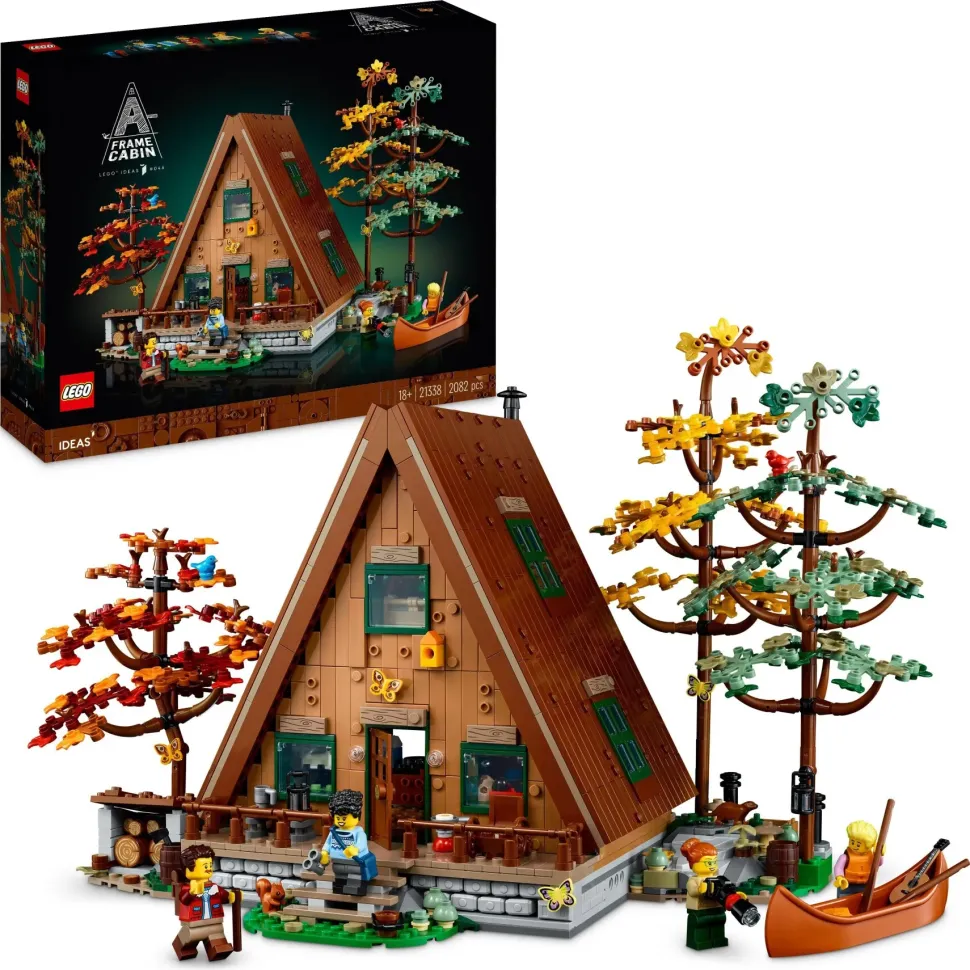 Lego Ideas 21338 Baita, Kit Modellino Casa Da Costruire Per Adulti Con 4 Minifigure Personalizzabili E Di Animali Selvatici