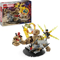 Lego Marvel 76280 Spider-Man Vs. Uomo Sabbia: Battaglia Finale Con Minifigure Dei Cattivi, Gioco Per Bambini 10+, Idea Regalo