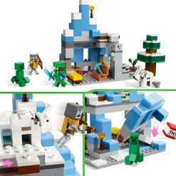 Lego Minecraft 21243 I Picchi Ghiacciati, Modellino Da Costruire Con Caverna E Personaggi Steve, Creeper E Capra, Idee Regalo