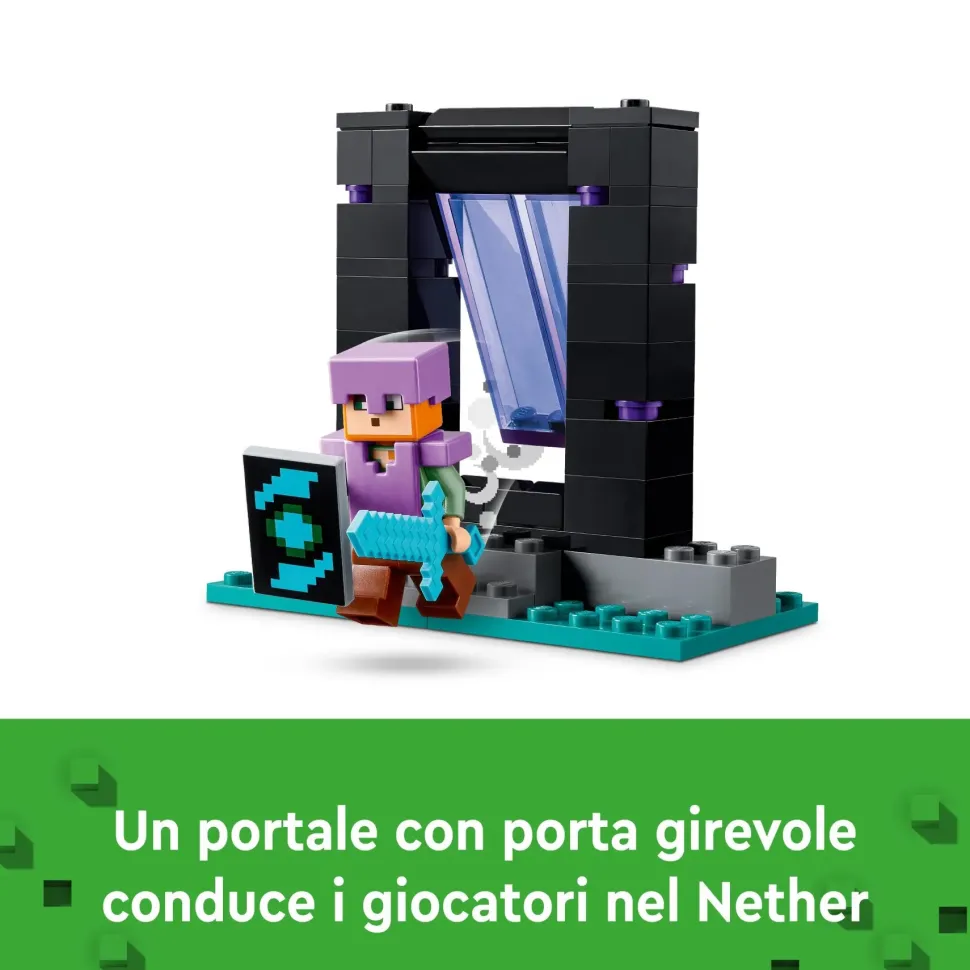 Lego Minecraft 21252 L'Armeria Con Personaggio Alex, Accessori E Armi Giocattolo Per Bambini Di 7+ Anni E Fan Del Videogioco