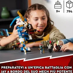Lego Ninjago 71785 Mech Titano Di Jay, Set 2023 Con Action Figure, Gioco Da Battaglia Per Bambini Con 5 Minifigure E Carro
