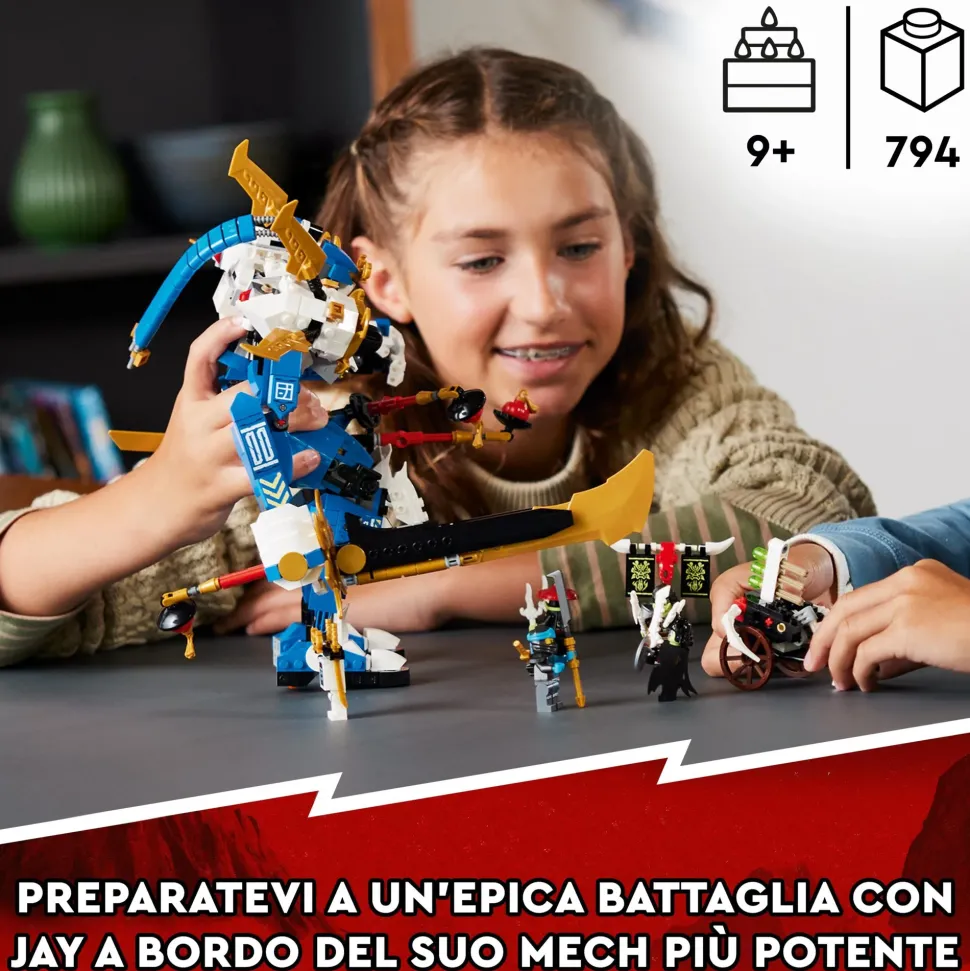 Lego Ninjago 71785 Mech Titano Di Jay, Set 2023 Con Action Figure, Gioco Da Battaglia Per Bambini Con 5 Minifigure E Carro