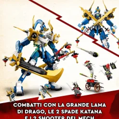 Lego Ninjago 71785 Mech Titano Di Jay, Set 2023 Con Action Figure, Gioco Da Battaglia Per Bambini Con 5 Minifigure E Carro