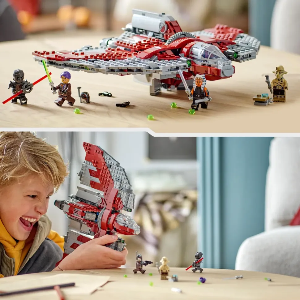 Lego Star Wars 75362 Shuttle Jedi T-6 Di Ahsoka Tano, Astronave Giocattolo Con 4 Minifigure, Regalo Della Serie Ahsoka