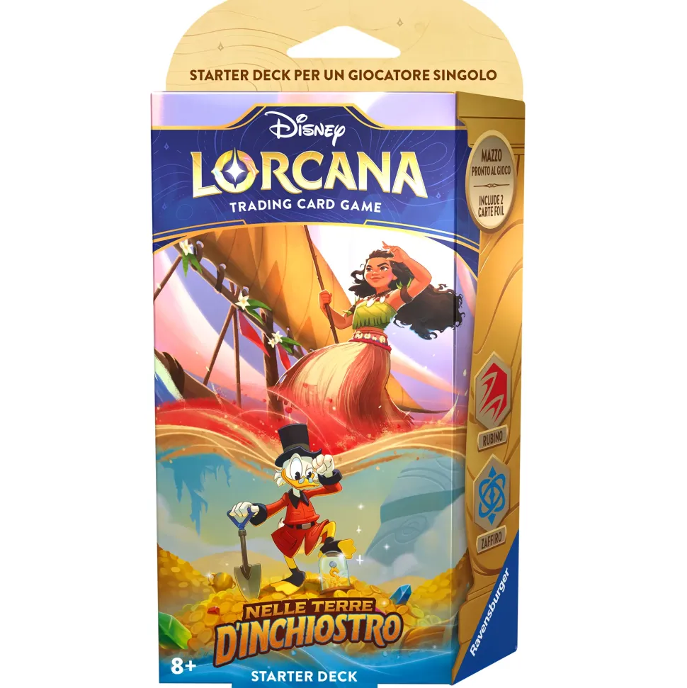 Lorcana Disney Starter Deck Rubino & Zaffiro Nelle Terre D'Inchiostro Ravensburger