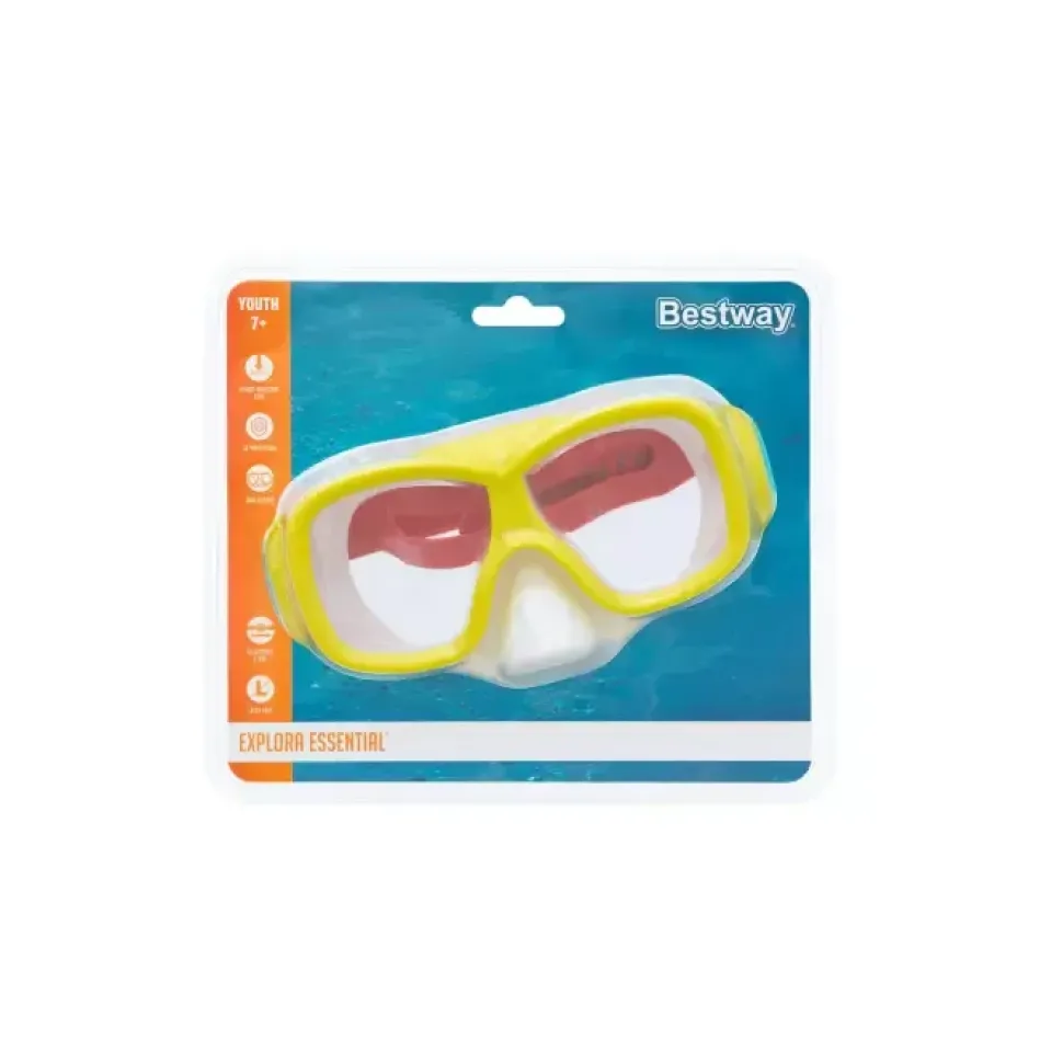 Maschera Aquanaut, 7-14 Anni, 3 Colori Assortiti, In Silicone Con Lenti In Policarbonato Protezione Uv