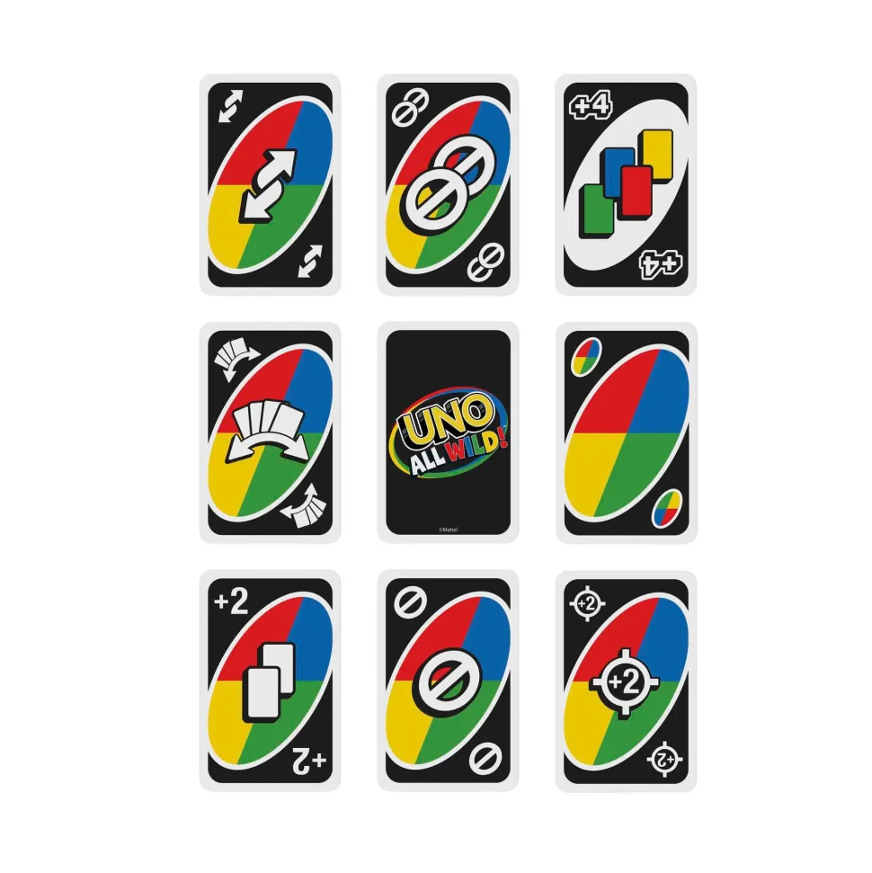 Mattel Games, Uno All Wild, Gioco Di Carte Per Famiglie E Bambini 7+ Anni, Hhl33
